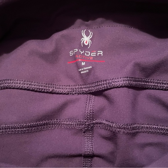 Spyder Active Sport Women's High Waisted Cargo Leggings Purple/ Plum Size M - Picture 3 of 5